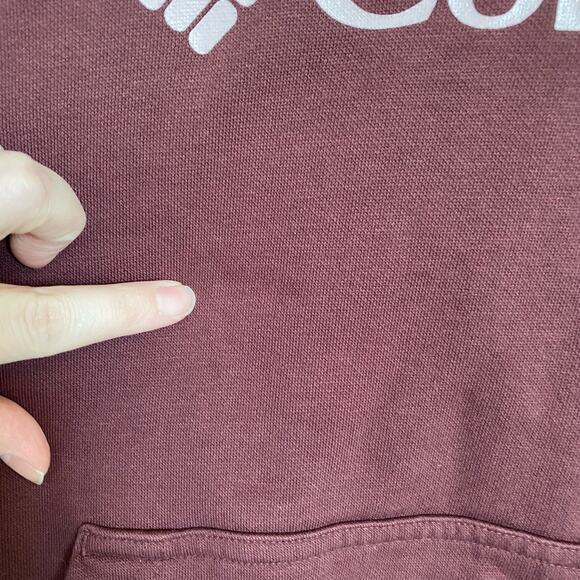 Columbia Hooded Sweatshirt Burgundy Large - Picture 8 of 8